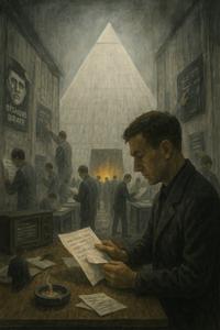 вторая иллюстрация книги Джорджа Оруэлла «1984» 