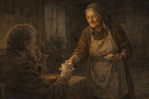 старая няня марина иллюстрация образа персонажа дяди вани