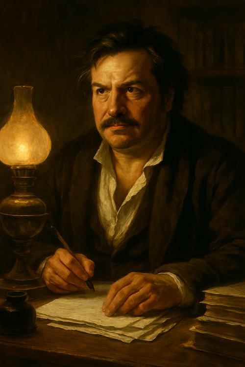 иллюстрация портрета оноре де бальзака для биографии