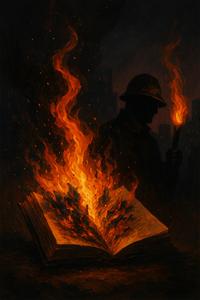 Обложка книги 451 градус по Фаренгейту
